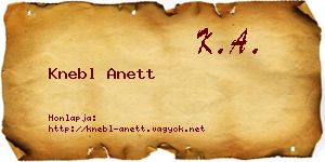 Knebl Anett névjegykártya